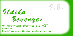 ildiko besenyei business card